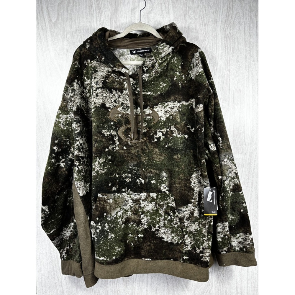 TrueTimber Camo‎ Hoodie Mens 3XL Hunting Pullover Sweatshirt Outdoor XXXL NWT